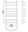 Полотенцесушитель водяной Terminus Форма 40x83